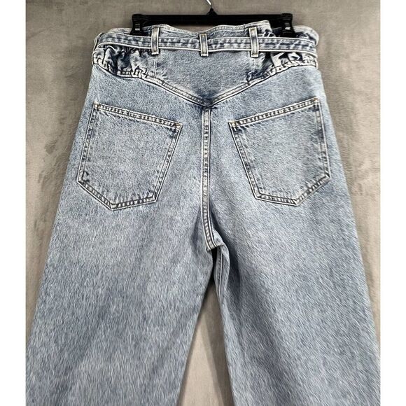 New AGOLDE Riya Elasticated High Rise Peg Jeans - Picture 8 of 11